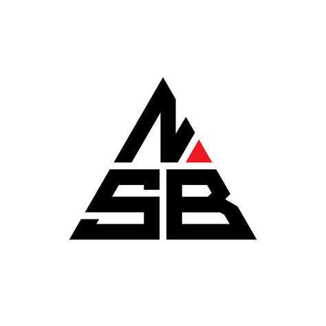 NSB triangle letter logo design with triangle shape. NSB triangle logo design monogram. NSB ...