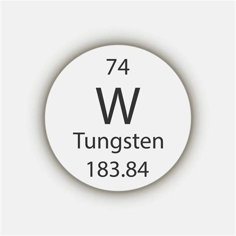 Tungsten symbol. Chemical element of the periodic table. Vector illustration. 15260333 Vector ...