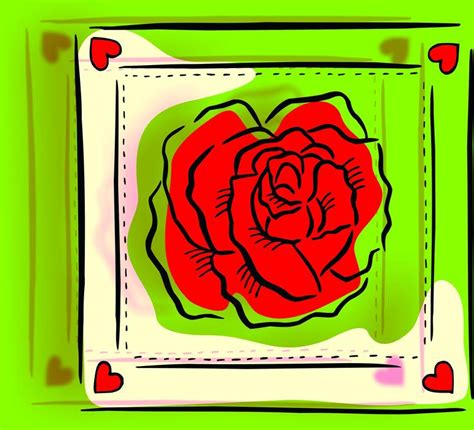 Vector rose flowers red green free image download