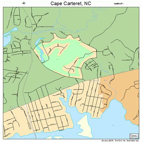 Cape Carteret North Carolina Street Map 3710260