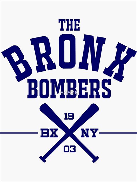 "The Bronx Bombers" Sticker for Sale by sosze | Redbubble