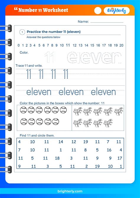 Free Printable Number 11 (Eleven) Worksheets for Kids [PDFs]