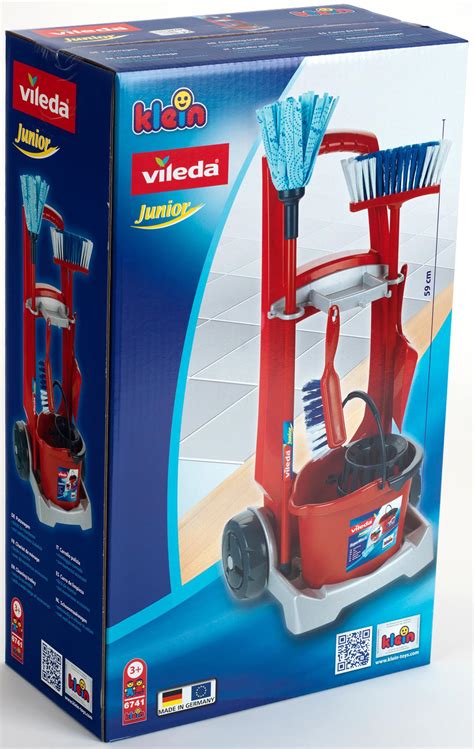 Klein VILEDA CLEANING TROLLEY Child'S Pretend Play Home Kitchen Toy ...