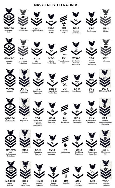 Navy Ratings | Navy ranks, Navy insignia, Navy enlistment