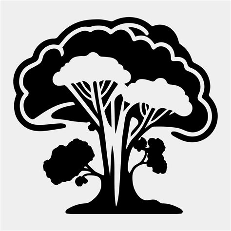 tree black and white silhouette vector 21193505 Vector Art at Vecteezy