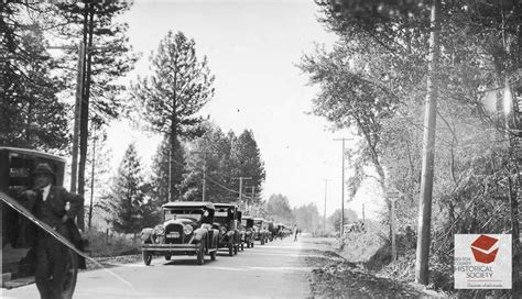 Undated photo from the Benton County Historical Society archive depicting Oregon Route 99W ...