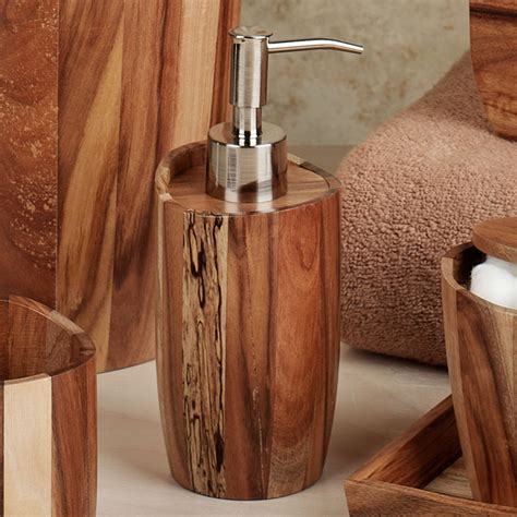 Acacia Handcrafted Wood Bath Accessories