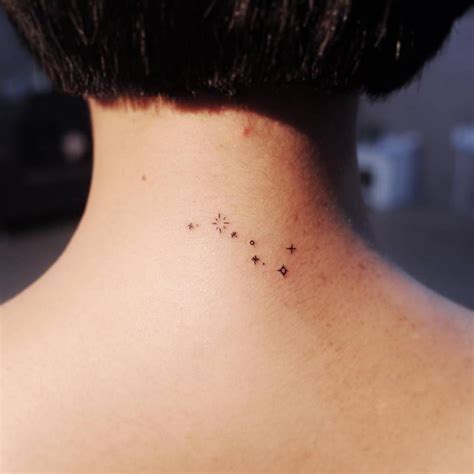 Big dipper tattoo on the back of the neck. | Back of neck tattoo, Big ...