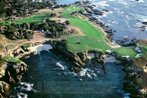 Great aerial view of 16th at Cypress Pt. - Historic Golf Photos