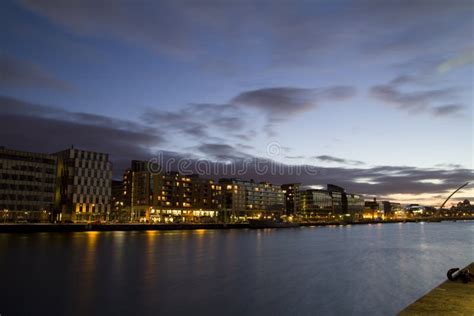 Dublin City at Night stock image. Image of sunset, clouds - 11472595