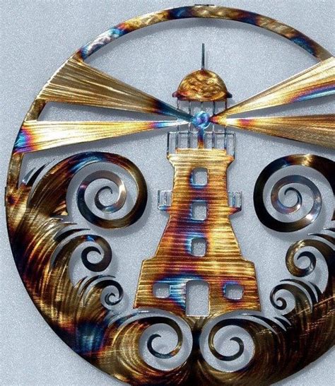 Lighthouse Metal Wall Art Wall Decor | Metal wall art, Wall art, Metal art projects