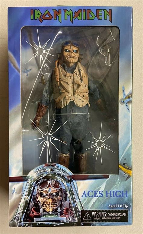 Neca Iron Maiden Aces High Eddie Clothed Retro Style 8" Action Figure | eBay