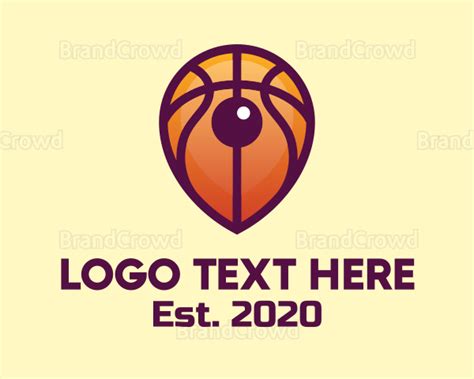 Basketball Location Pin Logo | BrandCrowd Logo Maker