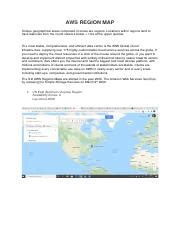 AWS Regions Map.docx - AWS REGION MAP Unique geographical areas ...