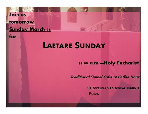 St. Stephen's Episcopal Church: Laetare Sunday