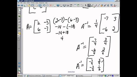 finding the inverse of a 2x2 matrix - YouTube