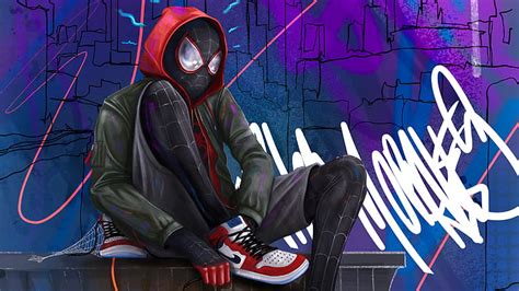 HD wallpaper: Movie, Spider-Man: Into The Spider-Verse, Marvel Comics, Miles Morales | Wallpaper ...