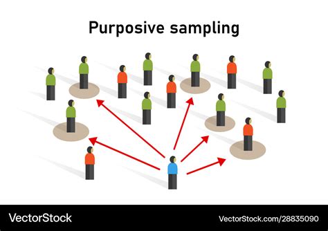 Purposive sampling sample taken from a group of Vector Image