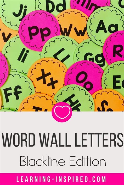 Word Wall Letters Blackline Theme | Word wall letters, Word wall, Classroom word wall