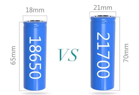 Major differences between 21700 vs 18650 battery