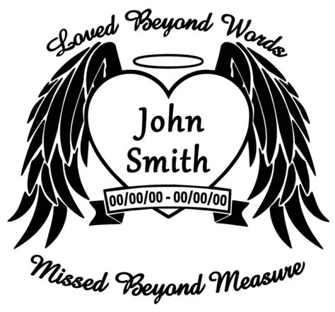 IN LOVING MEMORY Of Angel Window Decal Personalized Car Window Decal ...