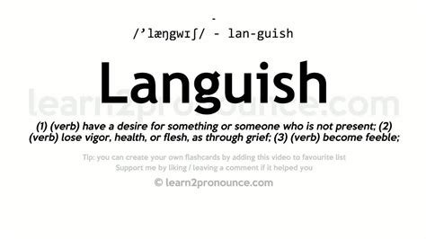 Pronunciation of Languish | Definition of Languish - YouTube