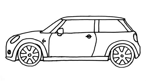 ‏How to Draw Mini Cooper Sports Car - Easy Cars Drawing - Mini Cooper ...