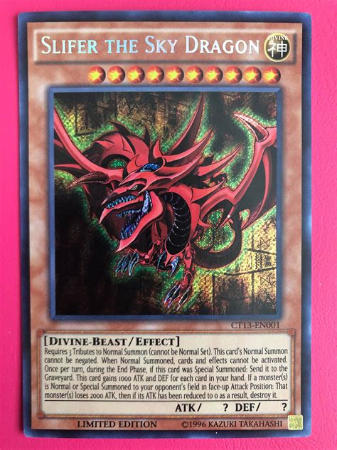 Individual Yu-Gi-Oh! Cards NM Yugioh Slifer The Sky Dragon CT13-EN001 ...