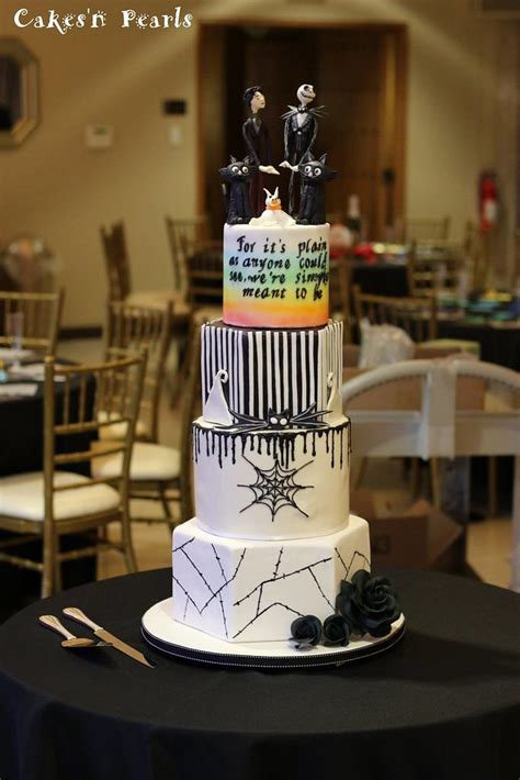 Nightmare Before Christmas Wedding Cake - Cake by Monica - CakesDecor