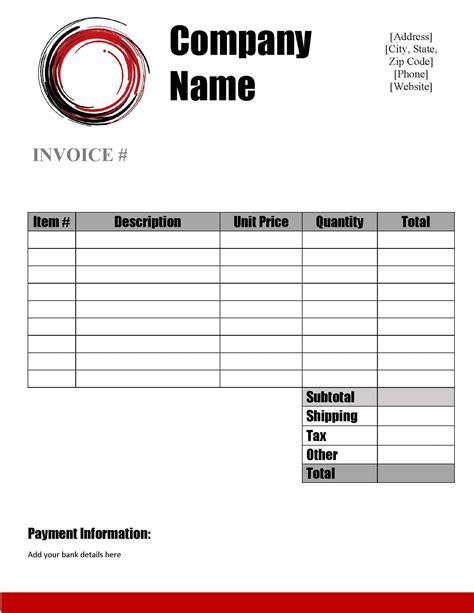 Free Printable Template Invoice - Printable Templates
