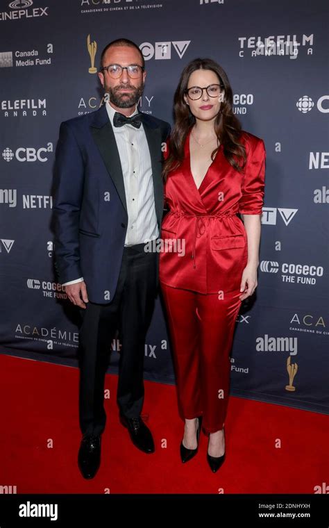 Jacob Tierney and Emily Hampshire attend the 2019 Canadian Screen ...