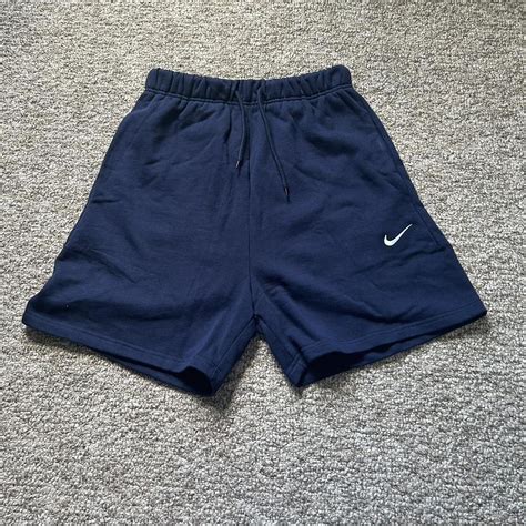 Navy Blue nike swoosh shorts Size small #nike... - Depop