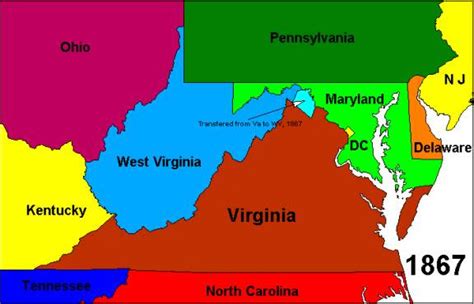 Virginia Bordering States Map - North Port Florida Map