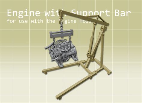 Engine with support bar for Engine Hoist