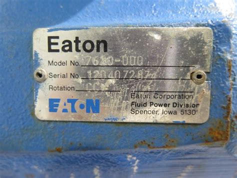 eaton hydraulic pump identification guide