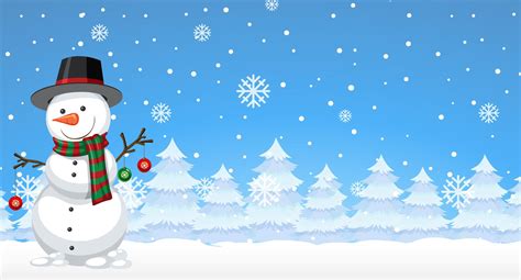 Snowman in the winter background 433371 Vector Art at Vecteezy