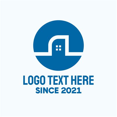 Blue Minimalist Building Logo | BrandCrowd Logo Maker