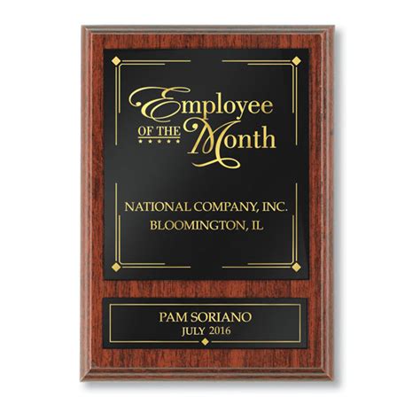 Traditional Employee of the Month Individual Plaque | HRdirect.com