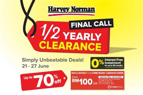 Harvey Norman 1/2 Yearly Clearance Sale Up To 70% OFF (21 Jun 2023 - 27 ...