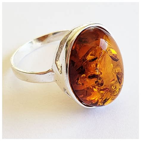 Amber Ring Sterling Silver Ring Baltic Amber ring Amber | Etsy | Sterling silver rings, Amber ...