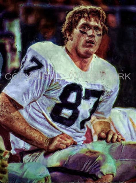 New Dave Casper Oakland Raiders Art Portrait Print Sn Only 50, 12 X 18 - Etsy