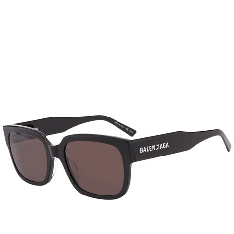 Balenciaga Flat Sunglasses Black & Grey | END. (IT)