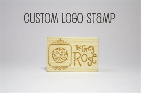 Custom Logo Stamp // Branding Stamp // Wooden Handle Logo