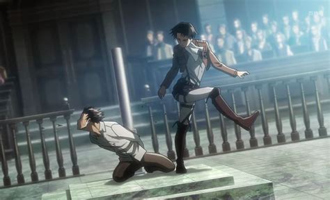 Levi kicking Eren (even his kick is sexy lol) - Sexy, hot anime and ...