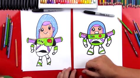 How To Draw Cartoon Buzz Lightyear - Art For Kids Hub