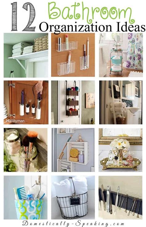 12 Bathroom Organization Ideas - Domestically Speaking