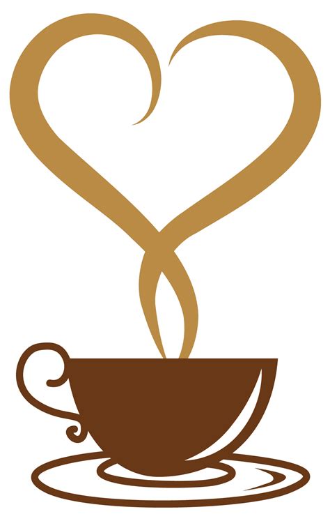 Deco coffee cup with heart vector clipart 2 2 image #14089