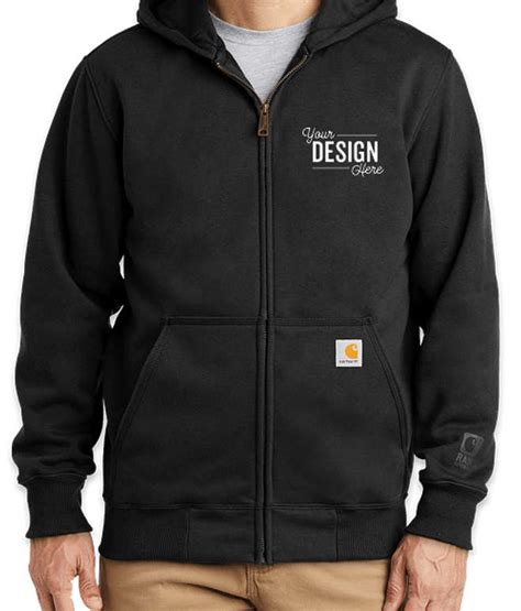 Custom Carhartt Rain Defender Paxton Heavyweight Zip Hoodie - Design ...