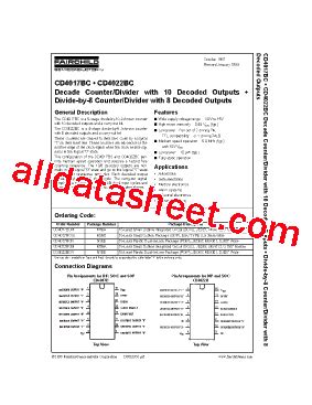 CD4017 Datasheet(PDF) - Fairchild Semiconductor