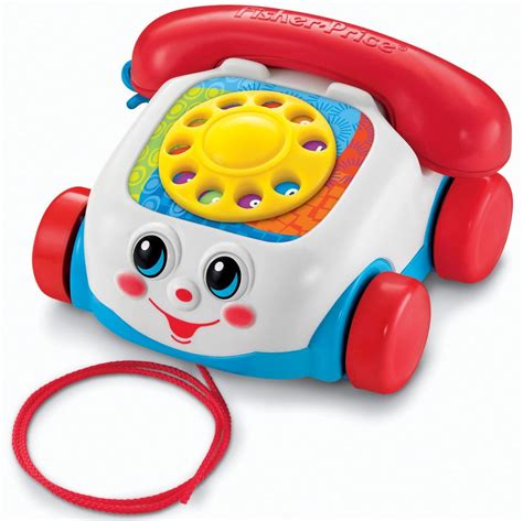 Fisher Price Brilliant Basics Pull Along Chatter Phone/Telephone Kids ...